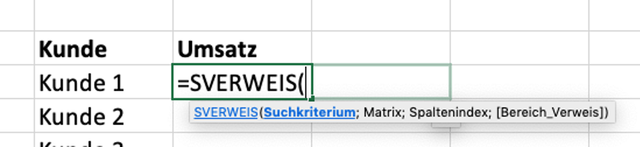 Excel SVERWEIS-Funktion am Beispiel erklärt